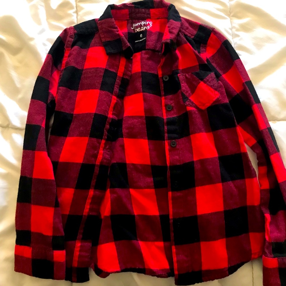 Girls button down fleece shirt